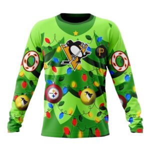 NHL Pittsburgh Penguins Specialized Christmass Tree Color And City's Sport Teams Hoodie, T Shirt, Trending NHL 3D Tee Nhl Pittsburgh Penguins Specialized Christmass Tree Color And City S Sport Teams Hoodie T Shirt 3