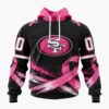 NFL San Francisco 49ers Personalized Pink Fights Breast Cancer 2026 Design Hoodie, TShirt, Sweatshirt, NFL Trending Shirt
