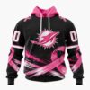 NFL Miami Dolphins Personalized Pink Fights Breast Cancer 2026 Design Hoodie, TShirt, Sweatshirt, NFL Trending Shirt