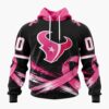 NFL Houston Texans Personalized Pink Fights Breast Cancer 2026 Design Hoodie, TShirt, Sweatshirt, NFL Trending Shirt