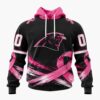 NFL Carolina Panthers Personalized Pink Fights Breast Cancer 2026 Design Hoodie, TShirt, Sweatshirt, NFL Trending Shirt