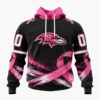 NFL Baltimore Ravens Personalized Pink Fights Breast Cancer 2026 Design Hoodie, TShirt, Sweatshirt, NFL Trending Shirt