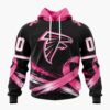 NFL Atlanta Falcons Personalized Pink Fights Breast Cancer 2026 Design Hoodie, TShirt, Sweatshirt, NFL Trending Shirt
