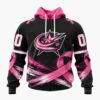 NHL Columbus Blue Jackets 2026 Hockey Pink Fights Breast Cancer Design Hoodie, TShirt, Sweatshirt, Trending NHL 3D Tee