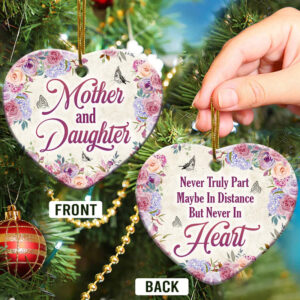 Mom Gift Mother And Daughter Ceramic Ornament 1