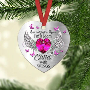 Mom To A Child With Wings Jewelry Ceramic Ornament 1