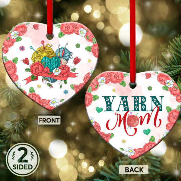 Mother Yarn Mom Ceramic Ornament
