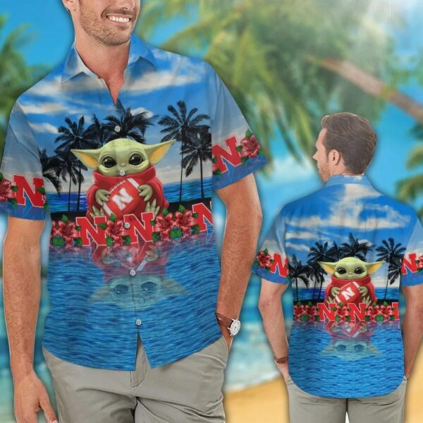 NCAA Nebraska Cornhuskers Baby Yoda Hawaiian Shirt Ver 1