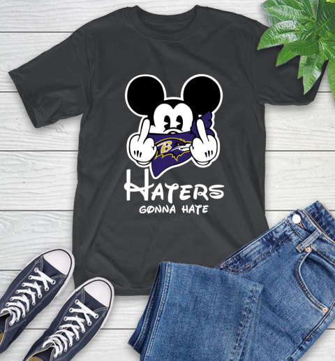 NFL Baltimore Ravens Haters Gonna Hate Mickey Mouse Disney Football T Shirt NFL Baltimore Ravens Haters Gonna Hate Mickey Mouse Disney Football T Shirt