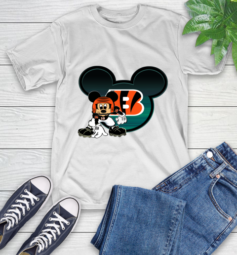 NFL Cincinnati Bengals Mickey Mouse Disney Football T Shirt NFL Cincinnati Bengals Mickey Mouse Disney Football T Shirt