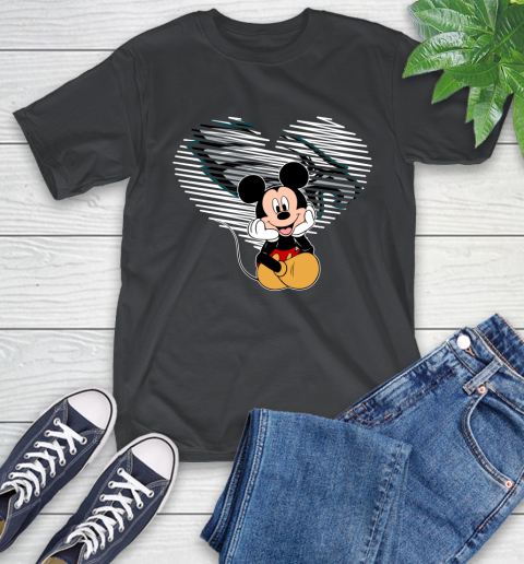 NFL Philadelphia Eagles The Heart Mickey Mouse Disney Football T Shirt NFL Philadelphia Eagles The Heart Mickey Mouse Disney Football T Shirt