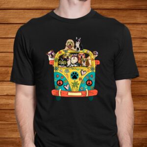 Peace Love Dogs Hippie Van Shirt Funny Tropical Summer Shirt 1