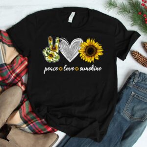 Peace Love Sunshine Sunflower Hippie Sunflower Shirt 1