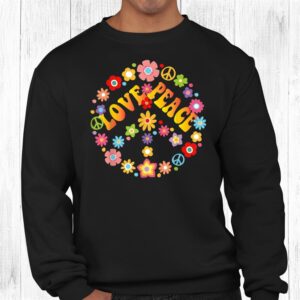 Peace Sign Love Shirt 60s 70s Tie Dye Hippie Costume Shirt 2