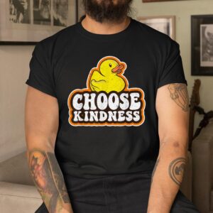 Positive Rubber Duck Rainbow Peace Hippie Choose Kindness Shirt 3