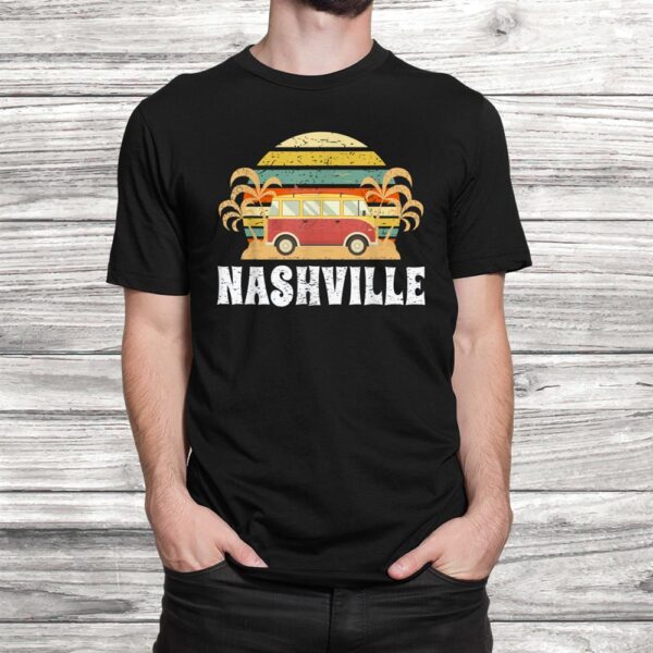 Retro Vintage Nashville Tn Hippie Van Gift Women Kids Shirt