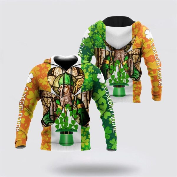 St Patrick’s Day Hoodie Custom Name Ireland Saint PatrickS Day 3D Design Print Hoodie
