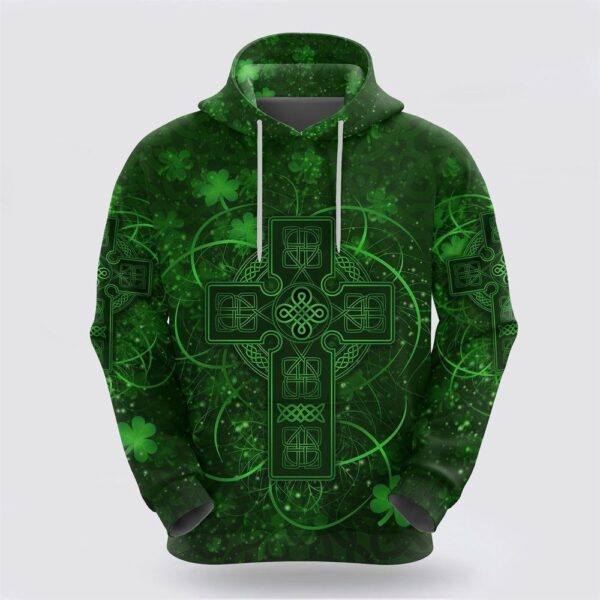 St Patrick’s Day Hoodie Ireland Hoodie Irish Saint Patricks Day Celtic Cross