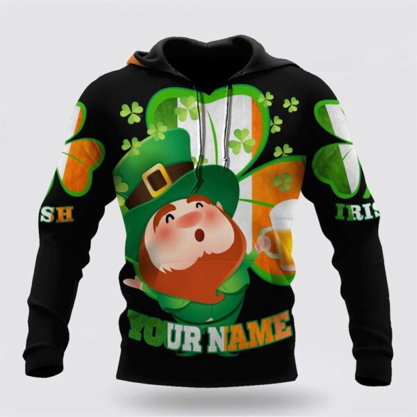 St Patrick’s Day Hoodie Irish 3D All Over Printed Unisex Shirts Saint Patrick’s Day Black Hoodie