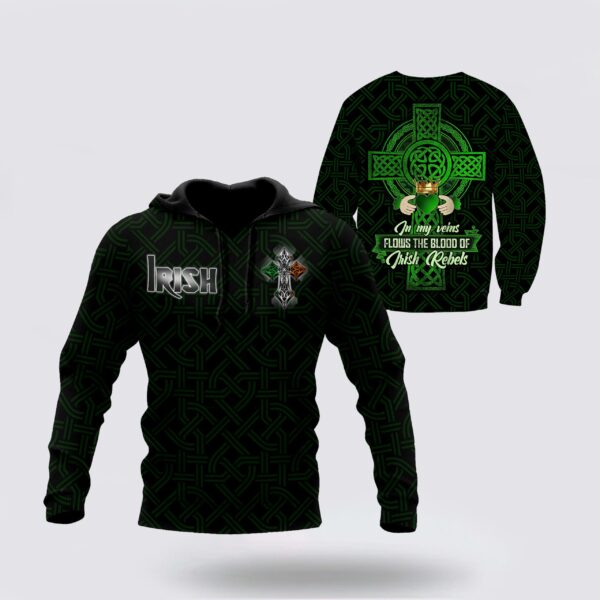 St Patrick’s Day Hoodie Irish St Patricks Day All Over Print 3D Hoodie Shirt For Men
