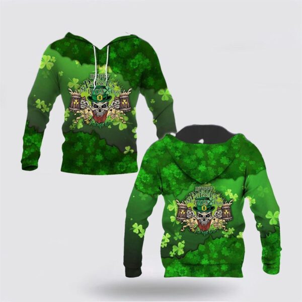 St Patrick’s Day Hoodie Patrick’s Day Shamrock 3D Unisex Adult Hoodies