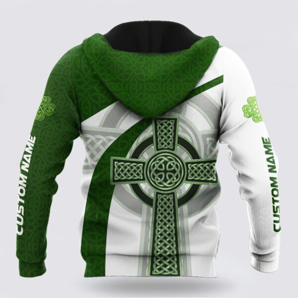 St Patrick’s Day Hoodie Personalized Irish Celtic Knot Cross 3D Design Print Hoodie Gift For Saint Patrick’s Day