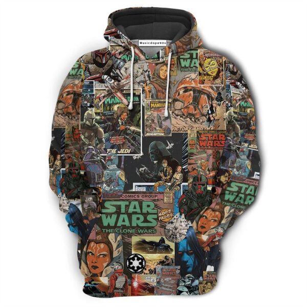 Star Wars Comic Style  Movie 3D Hoodie