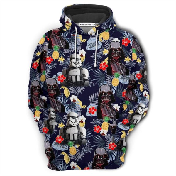 Star Wars Darth Vader Storm Trooper Flower  Movie 3D Hoodie