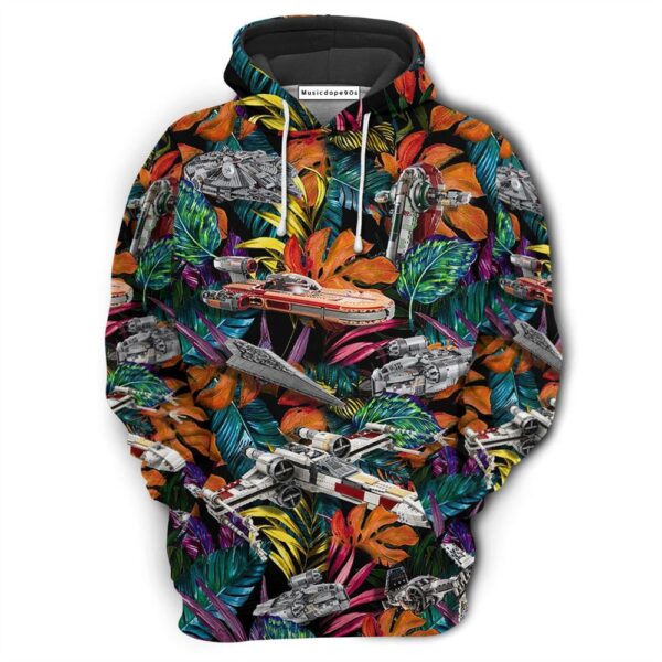 Star Wars Lego Ship Tropical  Movie 3D Hoodie