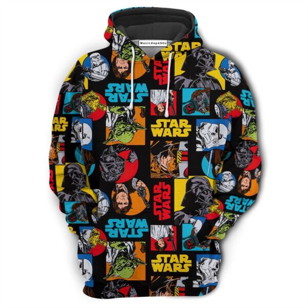 Star Wars Pattern Colorful  Movie 3D Hoodie