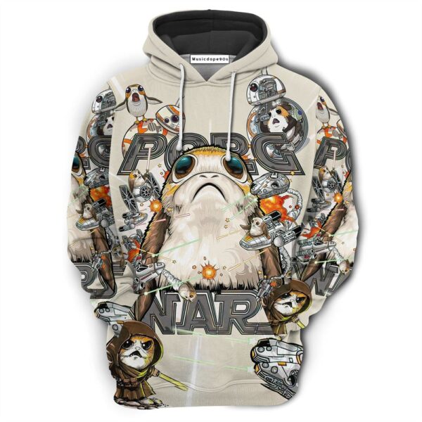 Star Wars Porg So Cute Porg Wars  Movie 3D Hoodie