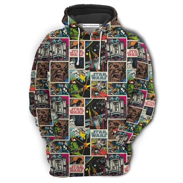 Star Wars Print Comic Pattern  Movie 3D Hoodie