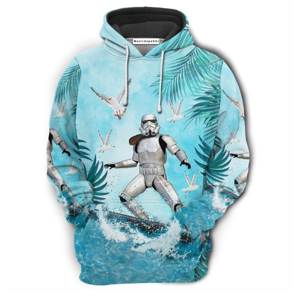 Star Wars Stormtrooper Surfing  Movie 3D Hoodie
