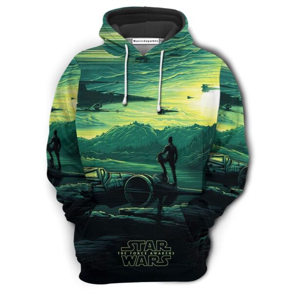 Star Wars The Force Awakens 3  Movie 3D Hoodie