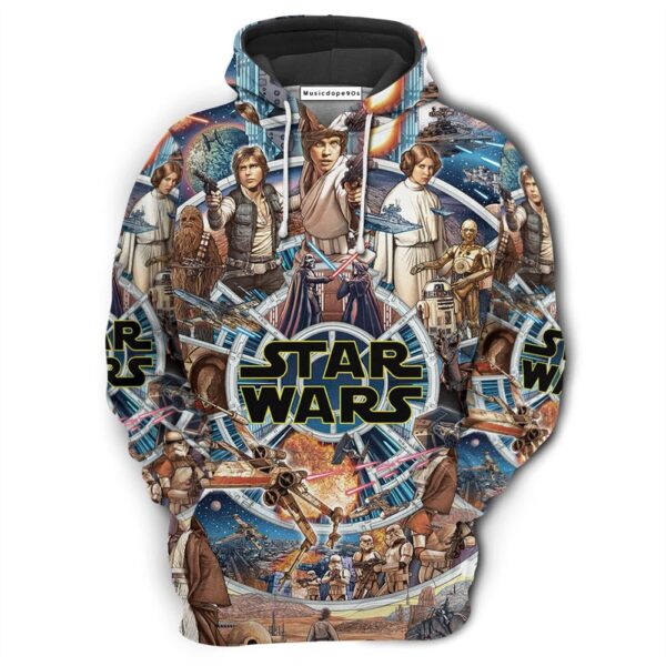 Starwars Fighting In Galaxy  Movie 3D Hoodie