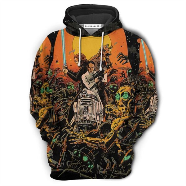 Starwars Halloween Return To Mustafar In Ghosts Of Vader’s Castle 3  Movie 3D Hoodie