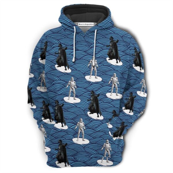 Starwars Storm Trooper Darth Vader Surfing  Movie 3D Hoodie
