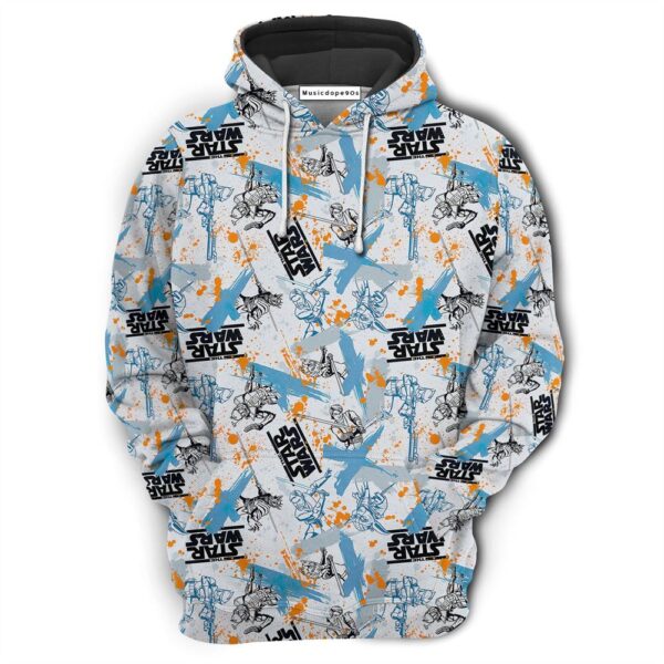 Starwars Yoda Fighters Pattern  Movie 3D Hoodie