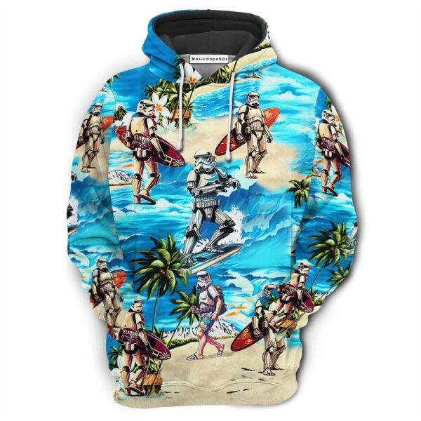 Stormtrooper Starwars Surfing  Movie 3D Hoodie