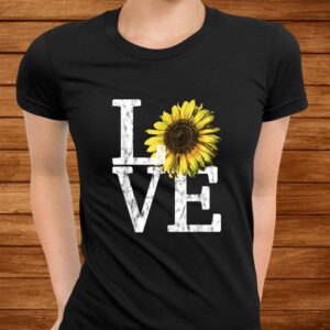 Sunflower Love Shirt Vintage Hippie Flower Nurse Mom Shirt 2