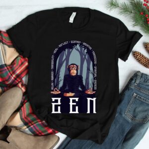Zen Ape Meditating Monkey Relax Awaken Heal Reflect Hippie Shirt 1