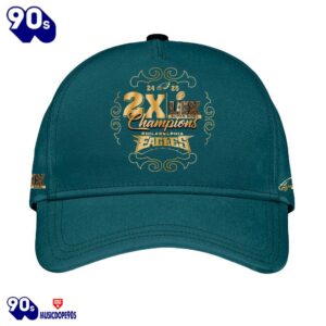 2024 2025 2x LIX Super Bowl Champions Eagles Cap
