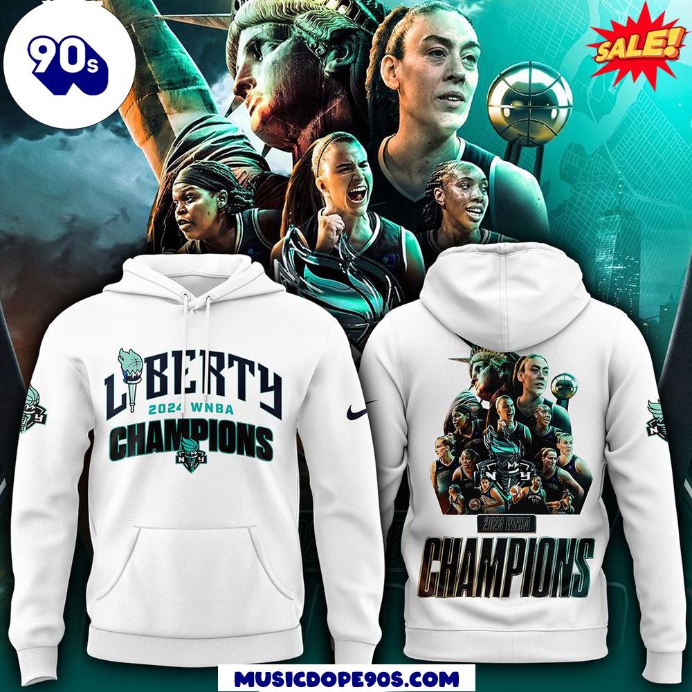 2024 NY Liberty White Pullover Hoodie Final Champions Edition 2024 NY Liberty White Pullover Hoodie Final Champions Edition