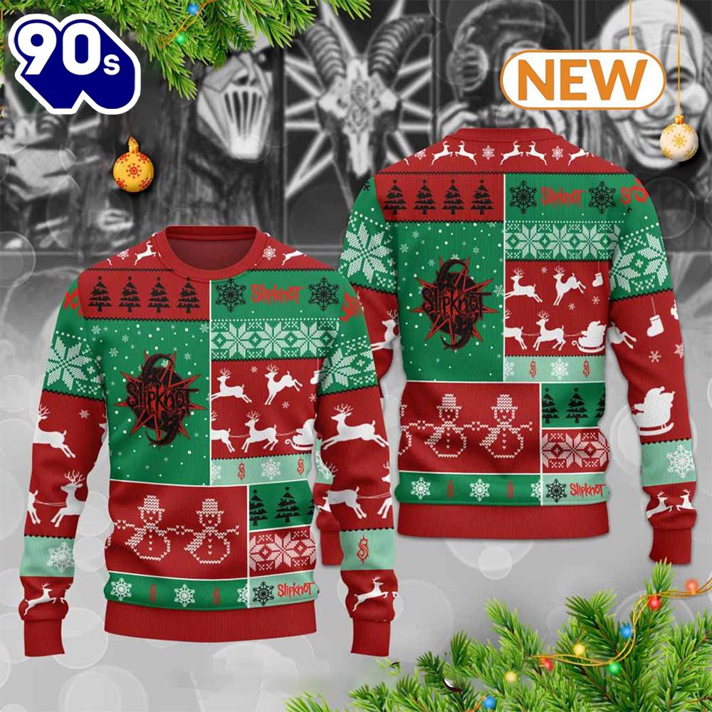 2024 Slipknot Christmas Ugly Sweater 2024 Slipknot Christmas Ugly Sweater