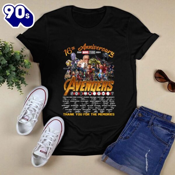 16th Anniversary 2008 2024 Marvel Studios Avengers Thank You For The Memories Shirt