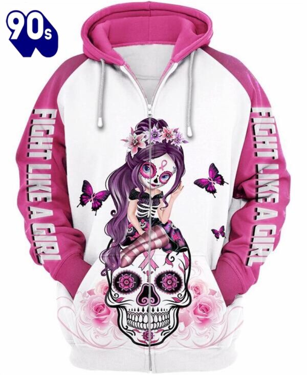 3D Breast Cancer Skull Fairy – Breast Cancer Awareness 3D All Over Print Shirt