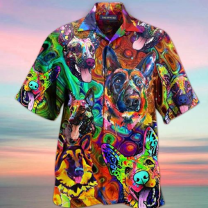 Amazing German Shepherd Colorfull Hippie…