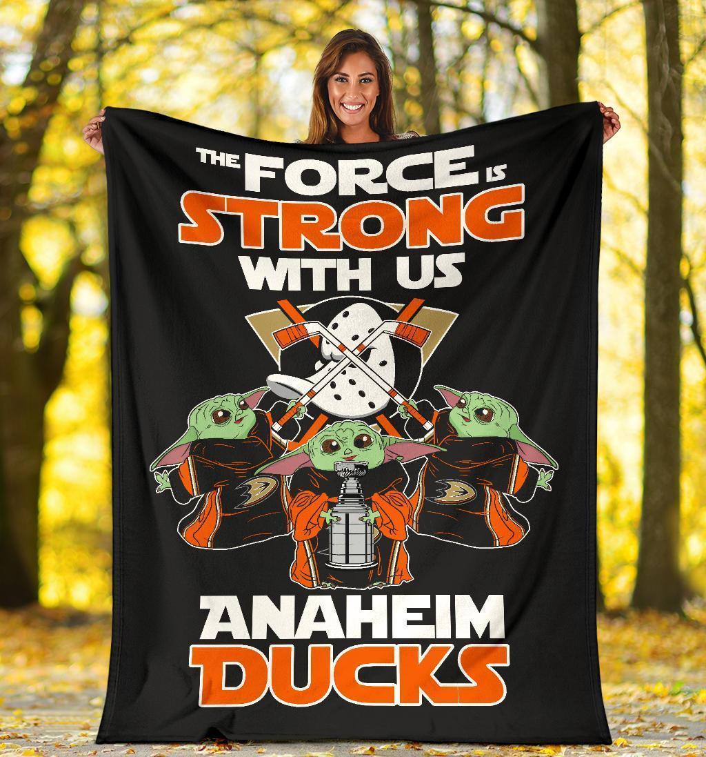 Anaheim Ducks Baby Yoda Fleece Blanket The Force Is Strong Anaheim Ducks Baby Yoda Fleece Blanket The Force Is Strong