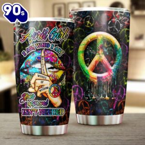 April Girl Hippie Personalized Tumbler