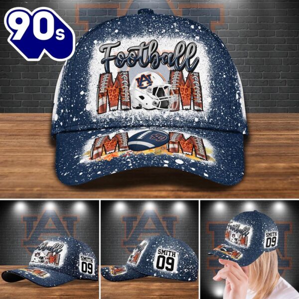 Auburn Tigers Bleached Cap Custom Your Name And Number NCAA Cap